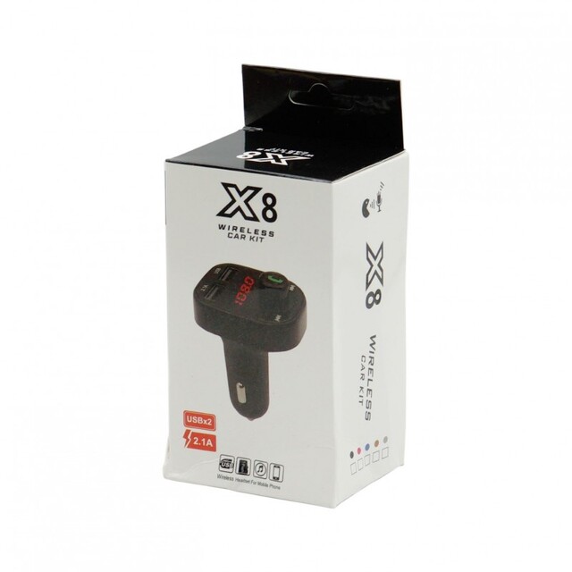 WIRELESS CAR KIT BLUETOOTH 2.1A X8