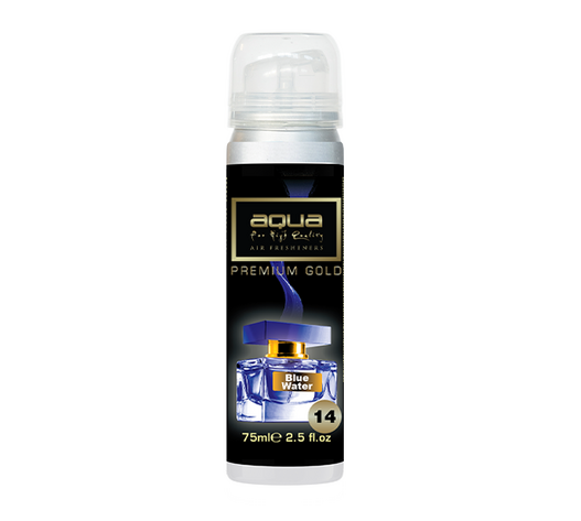 Aqua - ΑΡΩΜΑΤΙΚΟ ΑΥΤΟΚΙΝΗΤΟΥ ΣΕ ΣΠΡΕΙ (SPRAY) ΜΕ ΑΡΩΜΑ BLUE WATER PREMIUM GOLD SERIES 75ml AQUA - 1 TEM. (10-889/AQ)