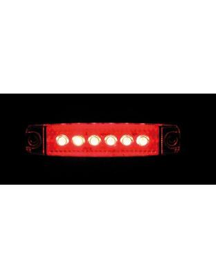 ΦΩΣ ΟΓΚΟΥ 6LED ΚΟΚΚΙΝΟ 12/24V 96mm ΑΔΙΑΒΡΟΧΟ 1ΤΕΜ.