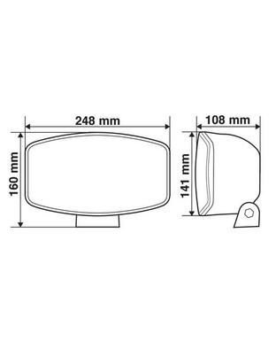 ΠΡΟΒΟΛΕΑΣ PLUTON 12/24V-H7 ΚΑΡΦΙ ΜΕ LED ΘΕΣΕΩΣ 248x141mm 1ΤΕΜ.