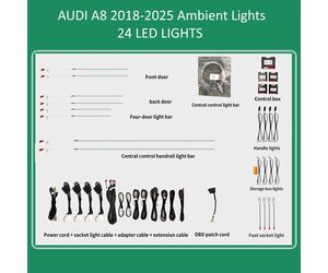 DIQ AMBIENT AUDI A8 (4N) (Digital iQ Ambient Light for Audi A8 mod. 2018-2025 with 24 Lights)