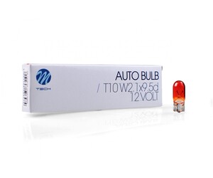T10 WY5W 12V 5W W2,1x9,5d ΠΟΡΤΟΚΑΛΙ (ΚΑΡΦΩΤΟ ΑΚΑΛΥΚΟ) STANDARD ΑΛΟΓΟΝΟΥ ΚΟΥΤΙ 10ΤΕΜ. M-TECH