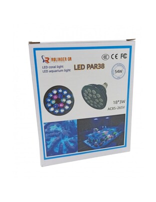LED PAR ΦΩΣ RGB ΓΙΑ ΕΝΥΔΡΕΙΑ 54W ΜΕ ΒΥΣΜΑ Ε27 LED-54W