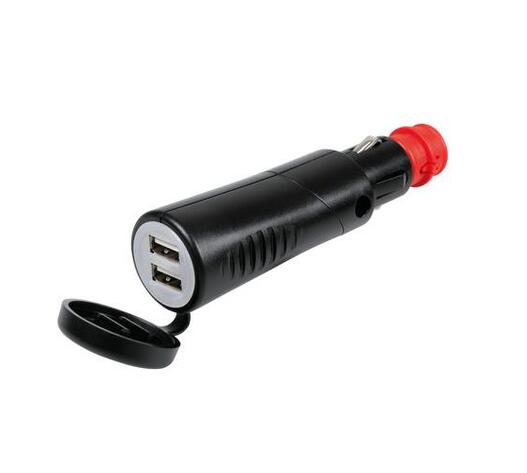 Φορτιστής Αναπτήρα με διπλό USB PLUG-IN EVO 90 μοίρες 12/24V 2,5A