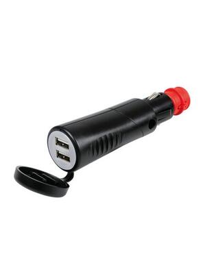 Φορτιστής Αναπτήρα με διπλό USB PLUG-IN EVO 90 μοίρες 12/24V 2,5A