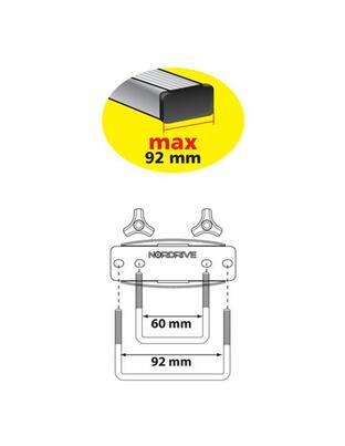 ΜΠΑΓΚΑΖΙΕΡΑ ΟΡΟΦΗΣ NORDRIVE BOX 530D LT ΜΕ ΔΙΠΛΟ ΑΝΟΙΓΜΑ ΣΕ ΜΑΥΡΟ ΧΡΩΜΑ ΜΕ ΓΥΑΛΙΣΤΕΡΗ ΥΦΗ - 1 ΤΕΜ.