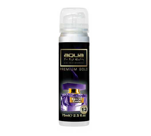 Aqua - ΑΡΩΜΑΤΙΚΟ ΑΥΤΟΚΙΝΗΤΟΥ ΣΕ ΣΠΡΕΙ (SPRAY) ΜΕ ΑΡΩΜΑ SECRET CODE PREMIUM GOLD SERIES 75ml AQUA - 1 TEM. (10-807/AQ)