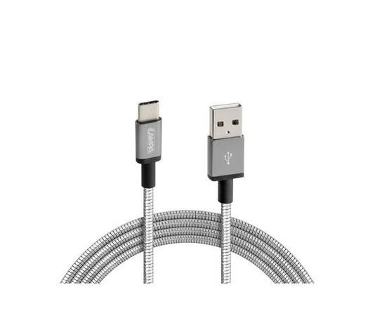 ΚΑΛΩΔΙΟ USB ΦΟΡΤΙΣΗΣ ΚΑΙ ΣΥΓΧΡΟΝΙΣΜΟΥ IRON SILVER LINE - TYPE C (100 cm)