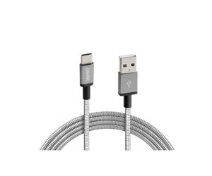 ΚΑΛΩΔΙΟ USB ΦΟΡΤΙΣΗΣ ΚΑΙ ΣΥΓΧΡΟΝΙΣΜΟΥ IRON SILVER LINE - TYPE C (100 cm)