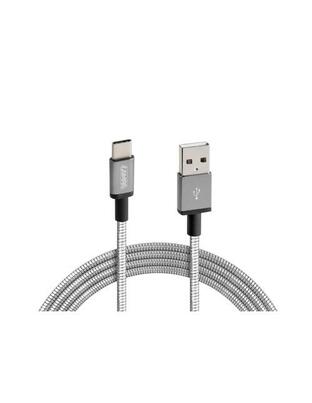 ΚΑΛΩΔΙΟ USB ΦΟΡΤΙΣΗΣ ΚΑΙ ΣΥΓΧΡΟΝΙΣΜΟΥ IRON SILVER LINE - TYPE C (100 cm)