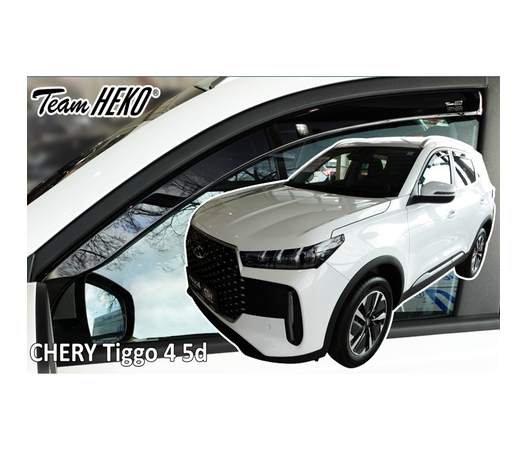 Heko - Ανεμοθραύστες για Chery Tiggo 4 2024 > 5πορτο / SUV Ζευγάρι Αυτοκινήτου Από Εύκαμπτο Φιμέ Πλαστικό - 2 τεμ. (ΑΝΕΜ.25412)