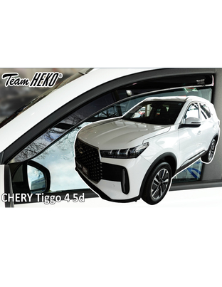 Heko - Ανεμοθραύστες για Chery Tiggo 4 2024 > 5πορτο / SUV Ζευγάρι Αυτοκινήτου Από Εύκαμπτο Φιμέ Πλαστικό - 2 τεμ. (ΑΝΕΜ.25412)