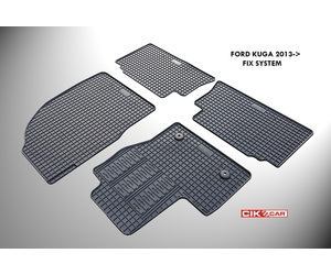 Cik - ΠΑΤΑΚΙΑ ΑΥΤΟΚΙΝΗΤΟΥ ΑΠΟ ΛΑΣΤΙΧΟ ΓΙΑ FORD KUGA 2013-2015 ΣΕ ΜΑΥΡΟ ΧΡΩΜΑ ΜΕ ΚΟΥΜΠΩΜΑΤΑ - 4 ΤΕΜ. (RM.FO.0009/CK)