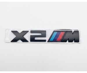 Αυτοκόλλητο μεταλλικό μαύρο 15.5x2.7cm - Bmw X2 M