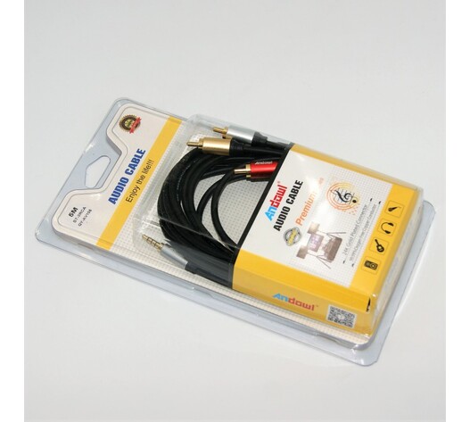 ΚΑΛΩΔΙΟ ΗΧΟΥ ΣΤΕΡΕΟ 3m AUX ΣΕ 3RCA ANDOWL QY-AV105