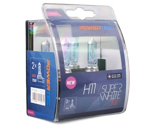 H11 24V 70W 3.450K PGJ19-2 POWERTECK SUPERWHITE BLISTER 2ΤΕΜ. M-TECH