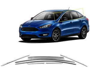 TRIM ΠΑΡΑΘΥΡΩΝ ΑΝΩ ΑΝΟΞΕΙΔΩΤΟ ΑΤΣΑΛΙ ΧΡΩΜΙΟ ΓΙΑ FORD FOCUS SD 2011+ S-DIZAYN - 8 TEM.