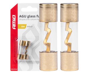Amio - ΑΣΦΑΛΕΙΕΣ ΓΥΑΛΙΝΕΣ AGU AGU 50A 38x10,3mm - 2 ΤΕΜ. (03486/AM)