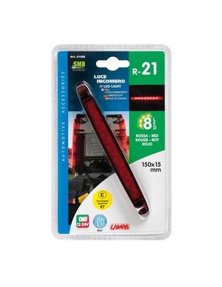 ΦΩΣ ΟΓΚΟΥ 8LED ΚΟΚΚΙΝΟ 12/24V 150mm ΑΔΙΑΒΡΟΧΟ 1ΤΕΜ.