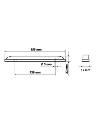 ΦΩΣ ΦΟΡΤΗΓΟΥ 12LED ΛΕΥΚΟ 24V 155mm