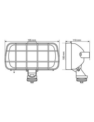 ΠΡΟΒΟΛΕΑΣ ΕΡΓΑΣΙΑΣ WB-2 12/24V (24V-H1-70W )  195x 100x 110 mm ΑΛΟΓΟΝΟΥ -1ΤΕΜ.