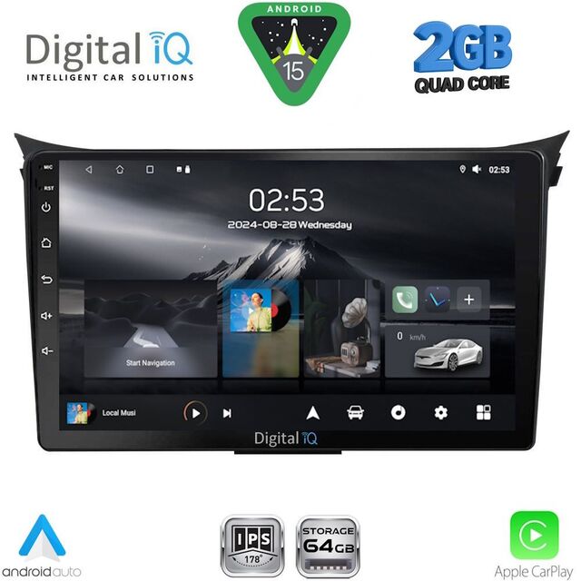 DIGITAL IQ RSD 1232_CPA (9inc) MULTIMEDIA TABLET for HYUNDAI i30  mod. 2012-2017