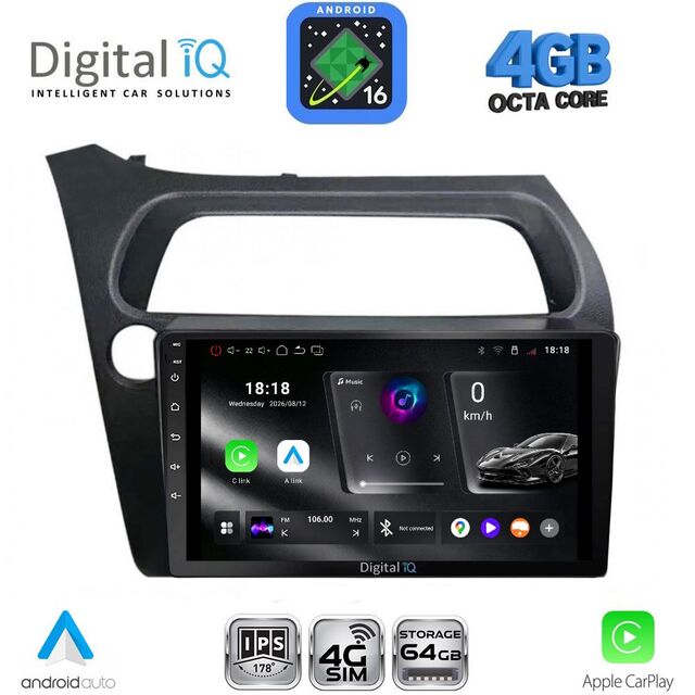 DIGITAL IQ RTG 6189_CPA (9inc) MULTIMEDIA TABLET for HONDA CIVIC 3D-5D mod. 2006-2012