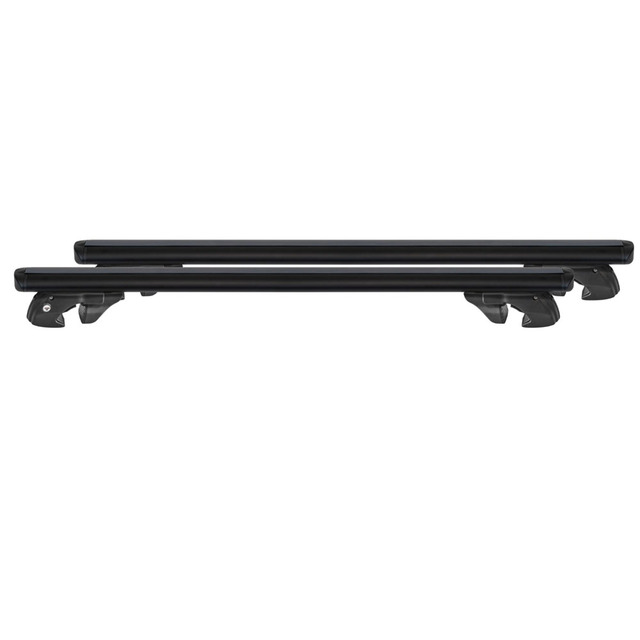 MENABO ΜΠΑΡΕΣ ΟΡΟΦΗΣ ΑΛΟΥΜΙΝΙΟΥ FENDER 118 cm ΣΕ ΜΑΥΡΟ ΧΡΩΜΑ ΓΙΑ Peugeot 206 Station Wagon 5 doors 2002> ΜΕ RAISED RAILS - 2 ΤΕΜ. (14660/MB)
