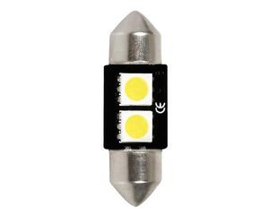 ΛΑΜΠΑΚΙ ΠΛΑΦΟΝΙΕΡΑΣ 12V 10x31mm HYPER-LED6 ΛΕΥΚΟ 2SMDx3chips (ΔΙΠΛΗΣ ΠΟΛΙΚΟΤΗΤΑΣ- CAN-BUS) 1ΤΕΜ.