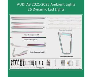 DIQ AMBIENT AUDI A3 (8Y) DYN FK mod. 2021-2025 (Digital iQ Ambient Light for Audi A3 (8Y) mod. 2021-2025 with 26 Lights - FULLKIT)