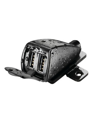 ΦΟΡΤΙΣΤΗΣ USB ΔΙΠΛΟΣ TREK 2 12/24V 5400mA ΜΕ ΒΑΣΗ ΣΤΗΡΙΞΗΣ ΒΙΔΩΤΗ ΚΑΙ ΚΑΛΩΔΙΟ 150cm ΑΔΙΑΒΡΟΧΟΣ