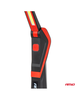 Amio – Φακός Εργασίας LED COB 5W USB-C 2600mAh με Μαγνήτη & Γάντζο για Ισχυρό Φωτισμό & Ευελιξία – 1 Τεμ. (04504/AM)