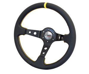 ΤΙΜΟΝΙ SPECIALE ΜΑΥΡΟ ΤΡΙΑΚΤΙΝΟ ΜΕ ΚΙΤΡΙΝΗ ΡΙΓΑ 350mm ΚΑΙ ΒΑΘΟΣ 6cm