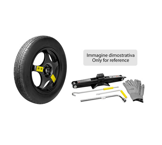 ΡΕΖΕΡΒΑ ΣΙΔΕΡΕΝΙΑ 155/80-19  ΚΑΡΕ 5x112 ΚΕΝΤΡΟ 66,6mm NO STOP ΚΙΤ ΜΕ ΓΡΥΛΟ+ΜΠΟΥΛΟΝΟΚΛΕΙΔΟ+ΤΣΑΝΤΑ