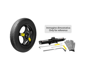 ΡΕΖΕΡΒΑ ΣΙΔΕΡΕΝΙΑ 155/80-19  ΚΑΡΕ 5x112 ΚΕΝΤΡΟ 66,6mm NO STOP ΚΙΤ ΜΕ ΓΡΥΛΟ+ΜΠΟΥΛΟΝΟΚΛΕΙΔΟ+ΤΣΑΝΤΑ