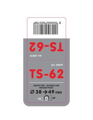 ΑΚΡΟ ΕΞΑΤΜΙΣΗΣ TS-62 Φ 38-49mm - ΣΤΡΟΓΓΥΛΟ ΛΟΞΟ