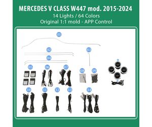DIQ AMBIENT BENZ CKCP (Digital iQ Ambient Light Kit MERCEDES V Class (W447) mod. 2015-2024)