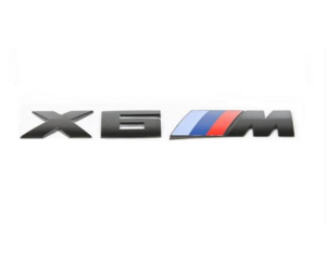 Αυτοκόλλητο μεταλλικό μαύρο 15.5x2.7cm - Bmw X6 M