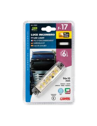 ΦΩΣ ΟΓΚΟΥ 6LED ΛΕΥΚΟ 12/24V 96mm ΑΔΙΑΒΡΟΧΟ 1ΤΕΜ.