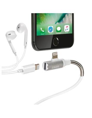 ΚΑΛΩΔΙΟ USB ΦΟΡΤΙΣΗΣ ΚΑΙ ΑΝΤΑΠΤΟΡΑΣ ΑΚΟΥΣΤΙΚΩΝ APPLE (8 PIN) 90 ΜΟΙΡΩΝ IRON SILVER LINE (100 cm)