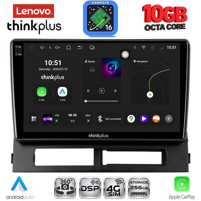 LENOVO LTM 11728DASH_CPA (9inc) MULTIMEDIA TABLET for TOYOTA PRIUS mod. 2003-2009 (Supports Original Clima-HYBRID)