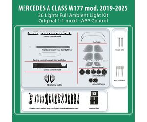 DIQ AMBIENT BENZ 8177 FULL KIT (Digital iQ Ambient Light Kit for MERCEDES A CLASS W177 mod. 2019-2025 36 Lights Full Kit)