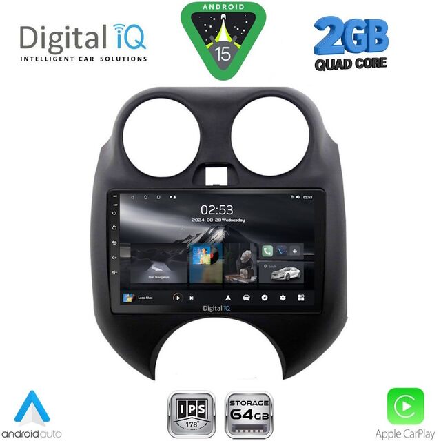 DIGITAL IQ RSD 1459_CPA (9inc) MULTIMEDIA TABLET for NISSAN MICRA mod. 2010-2014