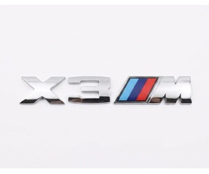 Αυτοκόλλητο μεταλλικό χρωμίου 15.5x2.7cm - Bmw X3 M