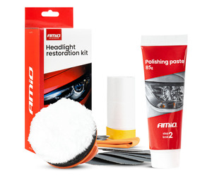 Amio – Kit Ξεθαμπώματος Φαναριών με Αλοιφαδόρο Χειρός Heavy Duty για Ασφαλή Εγκατάσταση & Καθημερινή Χρήση – 1 Κιτ (04793/AM)