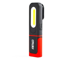Amio - ΦΑΚΟΣ ΕΡΓΑΣΙΑΣ ΧΕΙΡΟΣ ΜΕ ΓΑΝΤΖΟ/ΜΑΓΝΗΤΗ MICRO USB COB+XPE LED 1200mAh 31x42x154mm - 1 τεμ. (02818/AM)