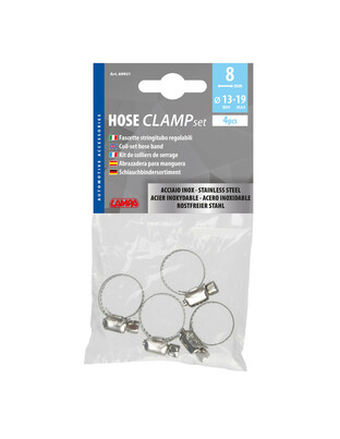 ΚΟΛΙΕΔΕΣ ΣΦΙΓΚΤΗΡΕΣ ΥΨΟΥΣ 8mm & ΔΙΑΜΕΤΡΟΥ 13>19mm ΑΠΟ ΑΝΟΞΕΙΔΩΤΟ ΑΤΣΑΛΙ 4 ΤΕΜ