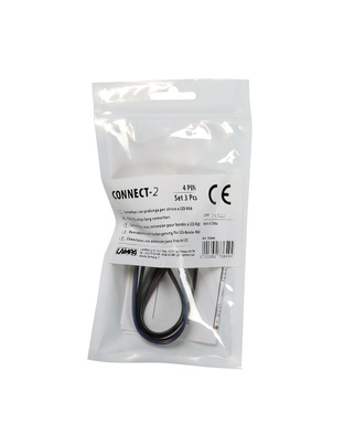 ΑΝΤΑΛΛΑΚΤΙΚΗ ΦΙΣΑ CONNECT-2 ΜΕ 4 PIN ΓΙΑ ΤΑΙΝΙΑ LED RGB 16cm 3 ΤΕΜ.