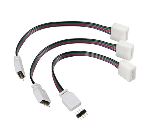 ΑΝΤΑΛΛΑΚΤΙΚΗ ΦΙΣΑ CONNECT-3 ΜΕ 4PIN 16 cm ΓΙΑ ΣΥΝΔΕΣΗ ΤΑΙΝΙΑΣ RGB LED ΜΕ ΤΗΛΕΧΕΙΡΙΣΤΗΡΙΟ 3 ΤΕΜ.