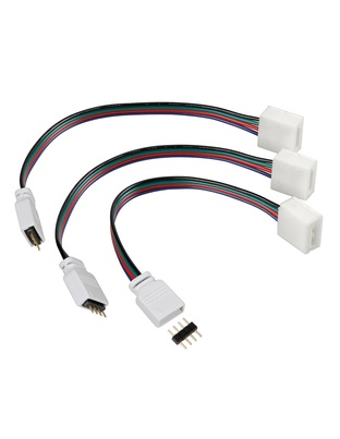 ΑΝΤΑΛΛΑΚΤΙΚΗ ΦΙΣΑ CONNECT-3 ΜΕ 4PIN 16 cm ΓΙΑ ΣΥΝΔΕΣΗ ΤΑΙΝΙΑΣ RGB LED ΜΕ ΤΗΛΕΧΕΙΡΙΣΤΗΡΙΟ 3 ΤΕΜ.